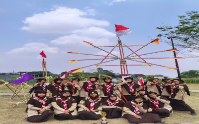 Ukir Prestasi di Ajang Pramuka, Tim Pionering Putri MA Miftahunnajah Sleman Raih Juara 3